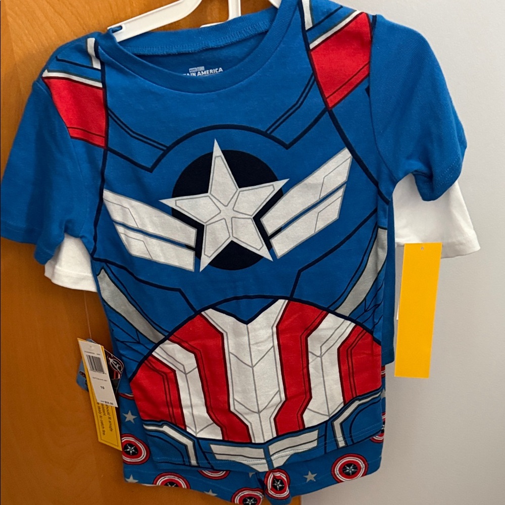Marvel Kids Captain America pajama 4 piece set *NWT*